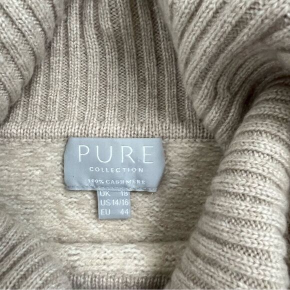 Pure Collection 100% Cashmere Turtleneck Sweater - Fair Isle (Sz 14/16) - Picture 4 of 12